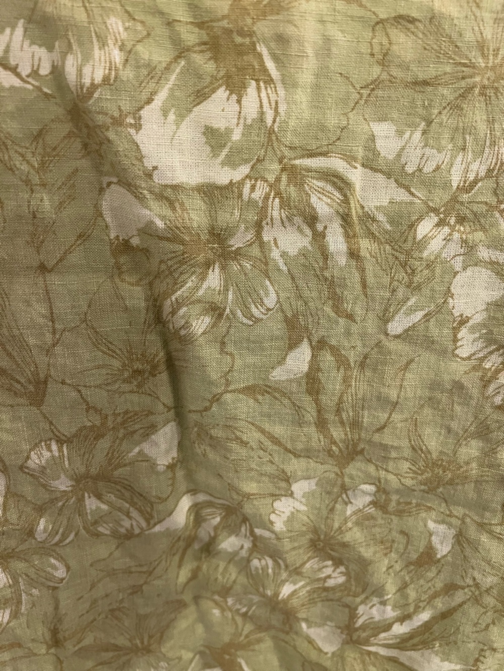cut loose Olive Green Floral Button-Front Shirt - Picture 6 of 6